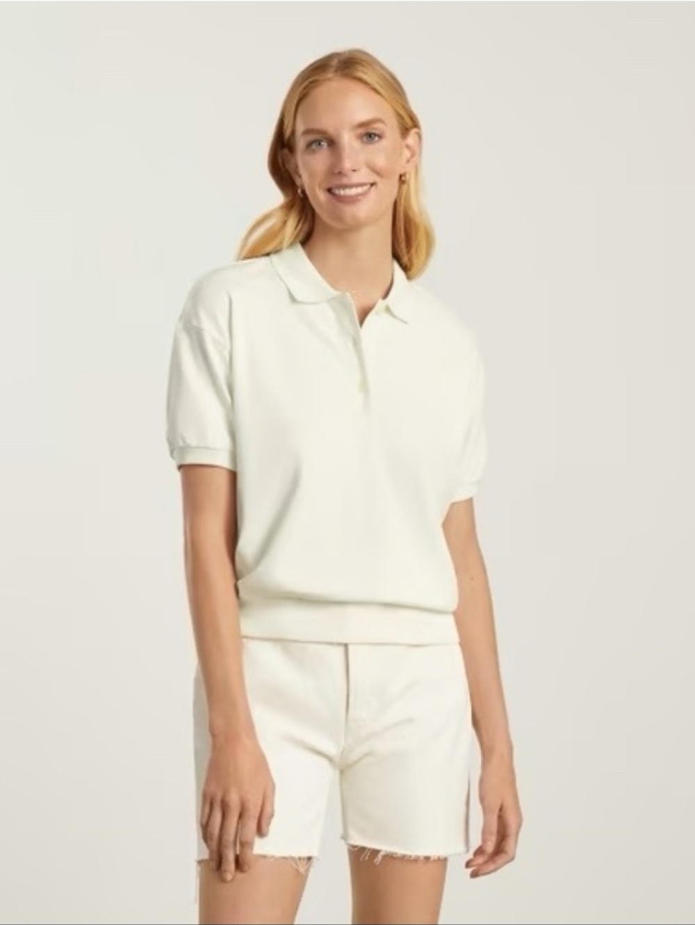 Everlane cotton polo off-white M